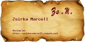 Zsirka Marcell névjegykártya