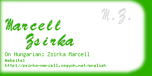 marcell zsirka business card